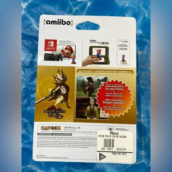 Amiibo - Monster Hunter - Felyne Malzeno Palico -  New 🐱 🗡️ - Picture 5 of 6